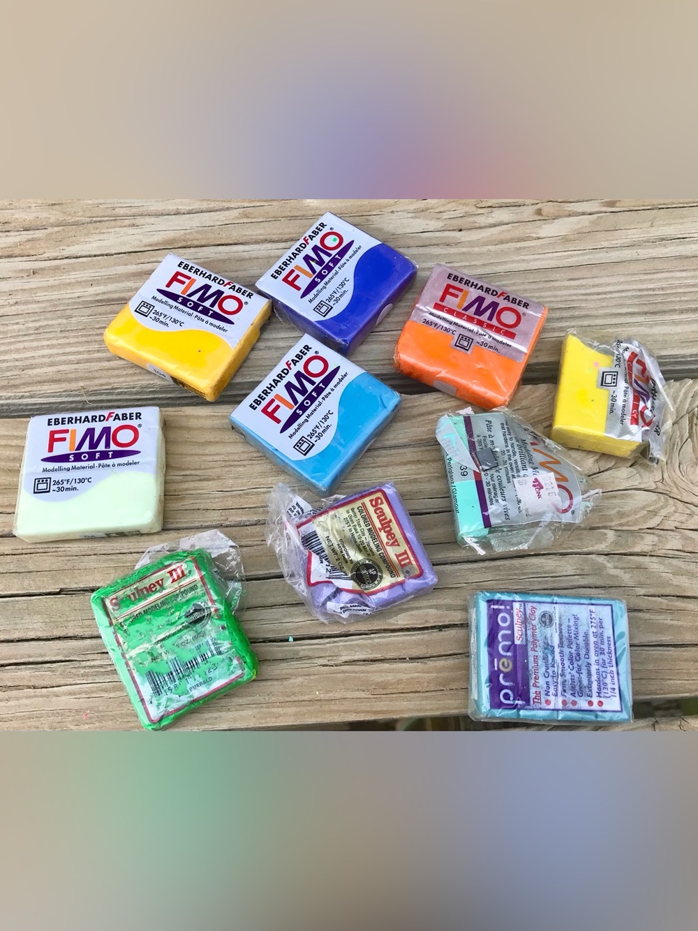 Lot FIMO PREMO SCULPEY Polymer Clay DIY Arts & Crafts Hard Soft Oven Model Dough